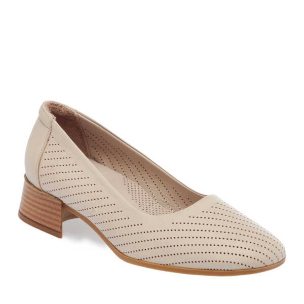 Vizon Deri Kadın Topuklu Ayakkabı - K24I1AY67107-A44 - 1