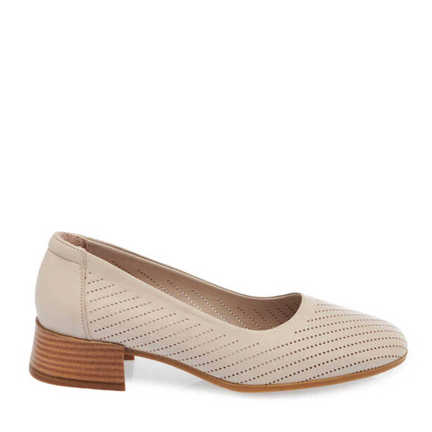 Vizon Deri Kadın Topuklu Ayakkabı - K24I1AY67107-A44 - 3