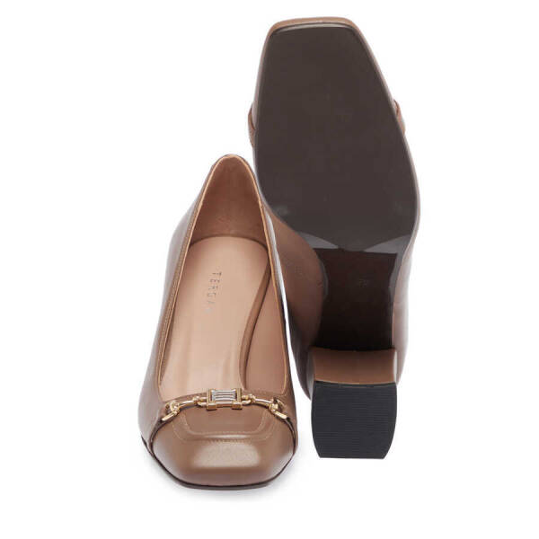 Vizon Deri Kadın Topuklu Ayakkabı - K24I1AY67468-A44 - 4