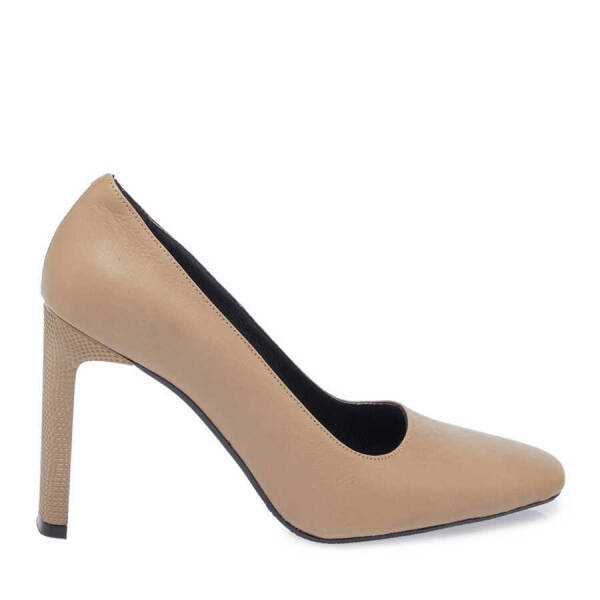 Vizon Deri Kadın Topuklu Ayakkabı - K24I1AY67469-A44 - 3