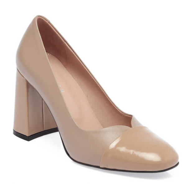 Vizon Deri Kadın Topuklu Ayakkabı - K24I1AY67478-W22 - 1