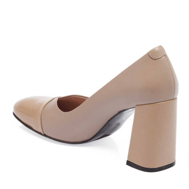 Vizon Deri Kadın Topuklu Ayakkabı - K24I1AY67478-W22 - 2