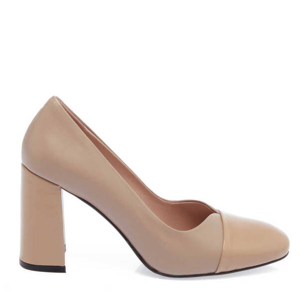 Vizon Deri Kadın Topuklu Ayakkabı - K24I1AY67478-W22 - 3