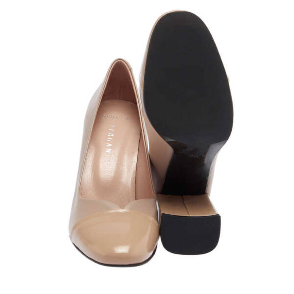 Vizon Deri Kadın Topuklu Ayakkabı - K24I1AY67478-W22 - 4