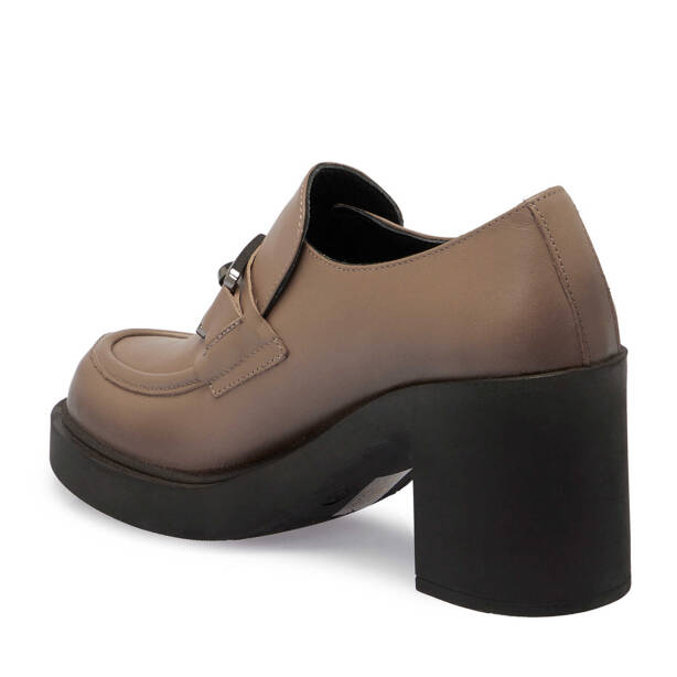 Vizon Deri Kadın Topuklu Ayakkabı - K24S1AY67507-A44 - Tergan