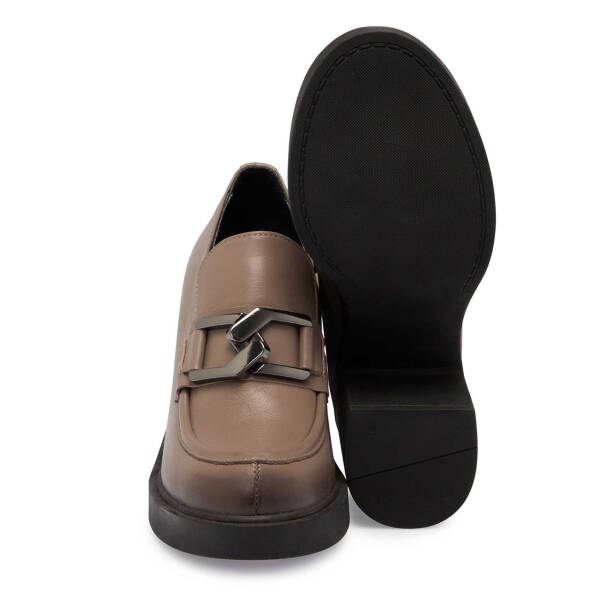 Vizon Deri Kadın Topuklu Ayakkabı - K24S1AY67507-A44 - Tergan