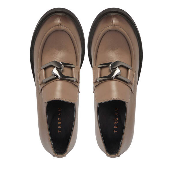 Vizon Deri Kadın Topuklu Ayakkabı - K24S1AY67507-A44 - 5