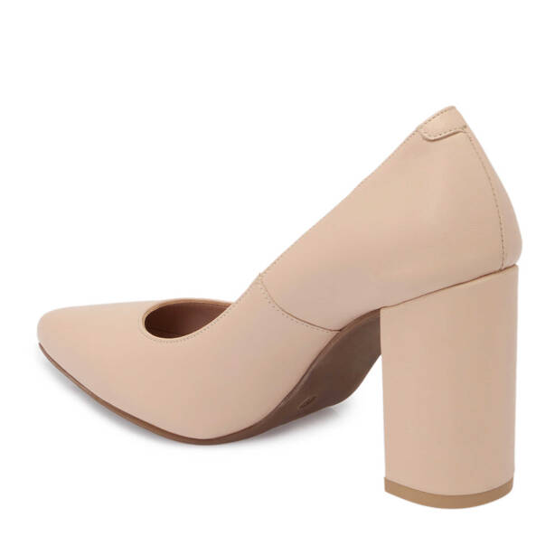 Vizon Deri Kadın Topuklu Ayakkabı - K24S1AY67598-A44 - Tergan