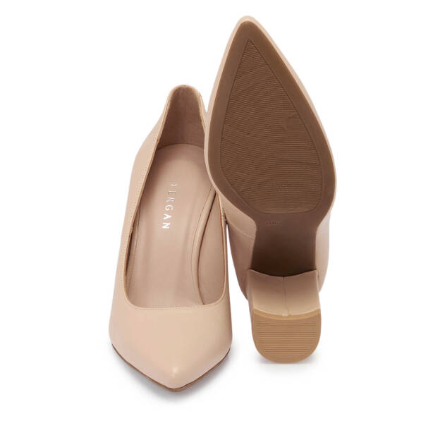 Vizon Deri Kadın Topuklu Ayakkabı - K24S1AY67598-A44 - Tergan