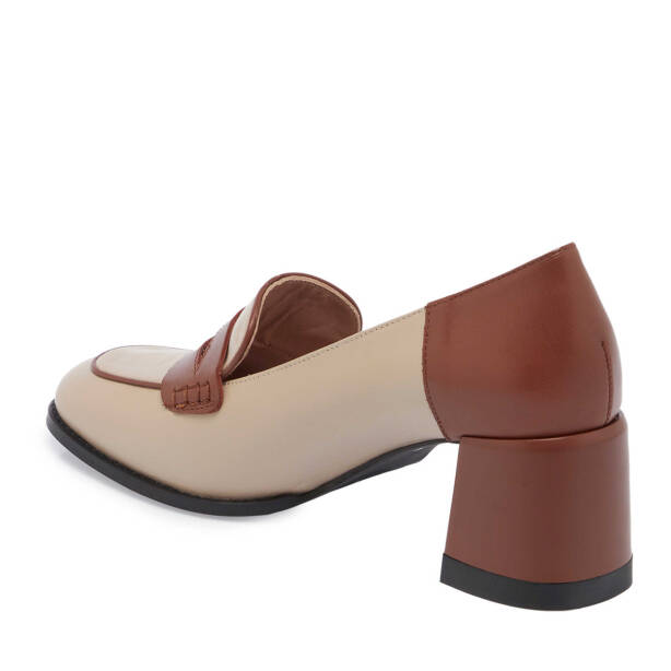 Vizon Deri Kadın Topuklu Ayakkabı - K24S1AY67706-A44 - Tergan