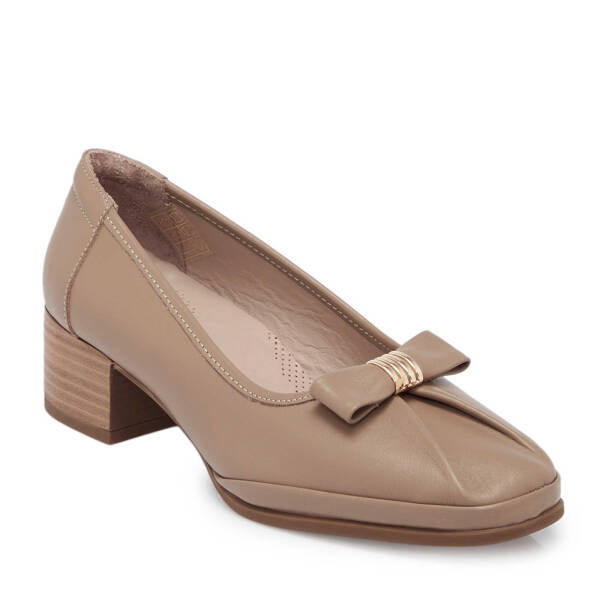 Vizon Deri Kadın Topuklu Ayakkabı - K25S1AY68239-A44 - 1