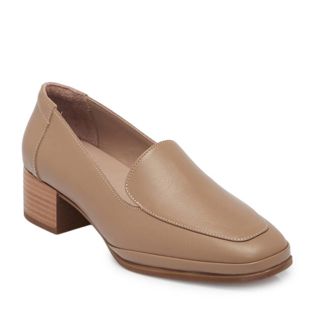 Vizon Deri Kadın Topuklu Ayakkabı - K25S1AY68241-A44 - Tergan