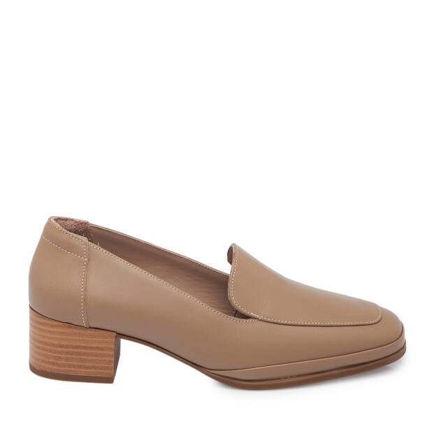 Vizon Deri Kadın Topuklu Ayakkabı - K25S1AY68241-A44 - Tergan