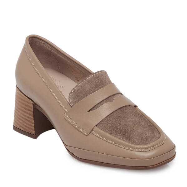 Vizon Deri Kadın Topuklu Ayakkabı - K25S1AY68242-A44 - 1