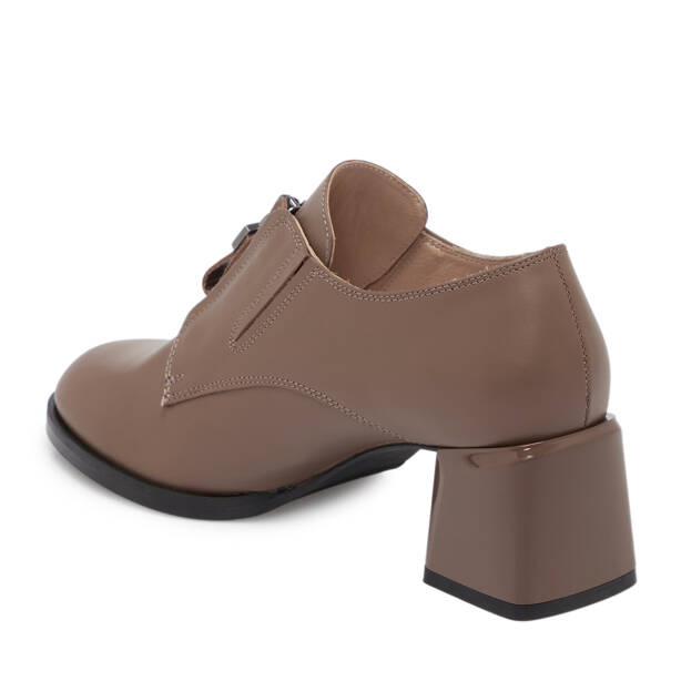 Vizon Deri Kadın Topuklu Ayakkabı - K25S1AY68260-A44 - 2