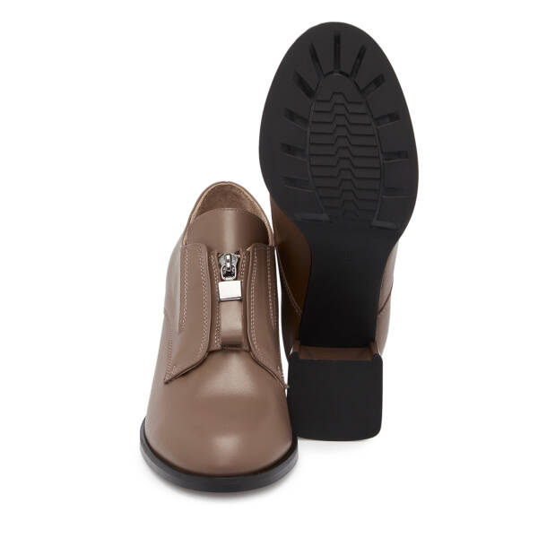 Vizon Deri Kadın Topuklu Ayakkabı - K25S1AY68260-A44 - 4