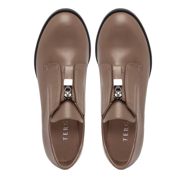 Vizon Deri Kadın Topuklu Ayakkabı - K25S1AY68260-A44 - 5