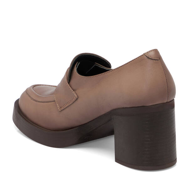 Vizon Deri Kadın Topuklu Ayakkabı - K25S1AY68296-A44 - 2