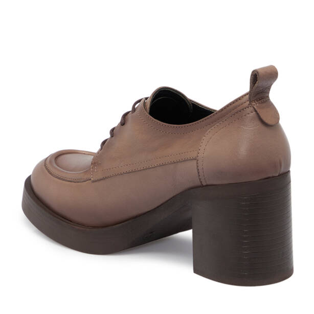 Vizon Deri Kadın Topuklu Ayakkabı - K25S1AY68297-A44 - 2