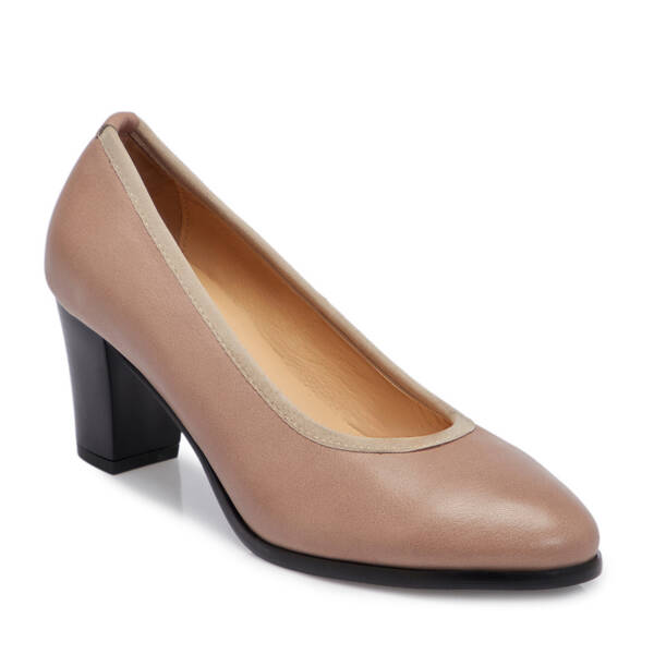 Vizon Deri Kadın Topuklu Ayakkabı - K25S1AY68374-U0N - 1