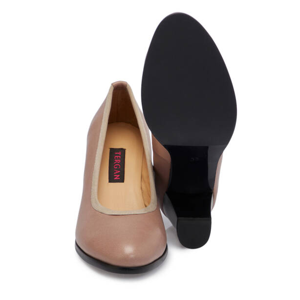 Vizon Deri Kadın Topuklu Ayakkabı - K25S1AY68374-U0N - 4