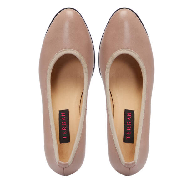 Vizon Deri Kadın Topuklu Ayakkabı - K25S1AY68374-U0N - 5