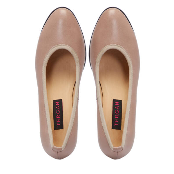 Vizon Deri Kadın Topuklu Ayakkabı - K25S1AY68374-U0N - 5