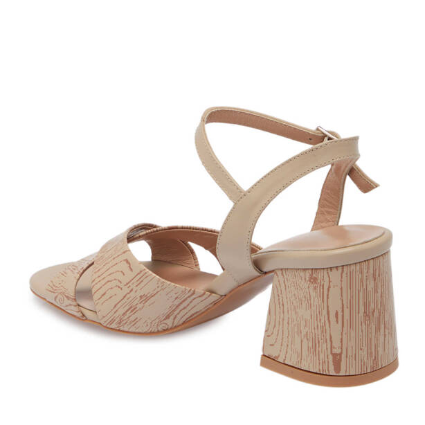 Vizon Hakiki Deri Kadın Topuklu Ayakkabı - K25Y1AY68086-A44 - 3