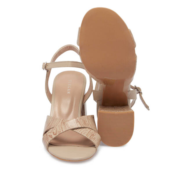 Vizon Hakiki Deri Kadın Topuklu Ayakkabı - K25Y1AY68086-A44 - 4