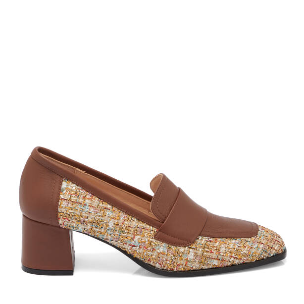 Vizon Deri - Tekstil Kadın Topuklu Ayakkabı - K25S1AY68339-A44 - 3