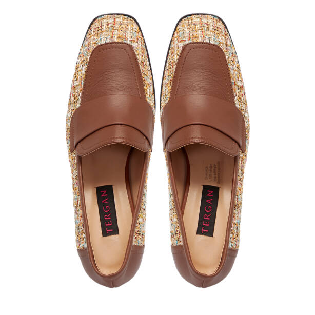 Vizon Deri - Tekstil Kadın Topuklu Ayakkabı - K25S1AY68339-A44 - 5