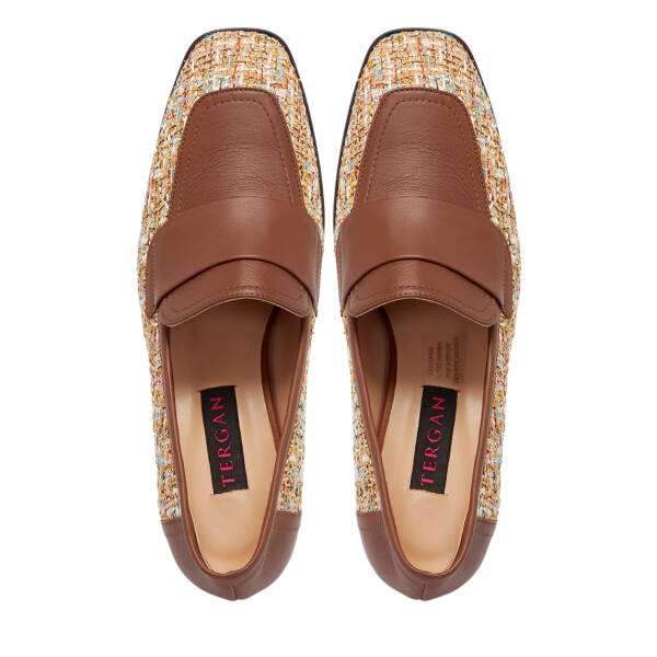 Vizon Deri - Tekstil Kadın Topuklu Ayakkabı - K25S1AY68339-A44 - 5