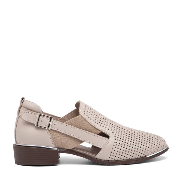 Vizon Hakiki Deri Kadın Casual Ayakkabı - K26I1AY68476-A44 - Tergan