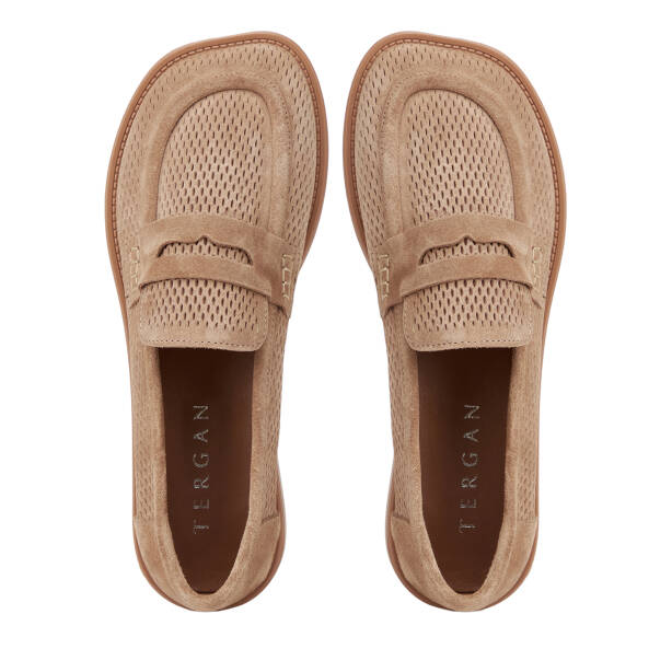 Vizon Hakiki Deri Kadın Loafer - K26I1AY68666-A84 - 5
