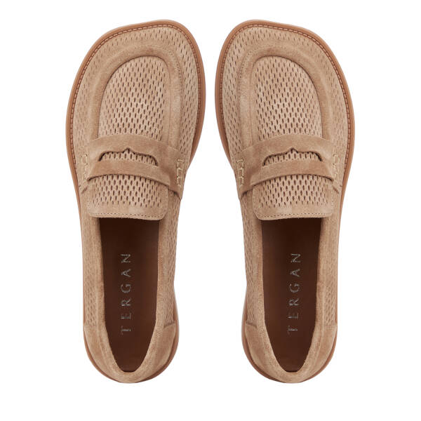 Vizon Hakiki Deri Kadın Loafer - K26I1AY68666-A84 - 5