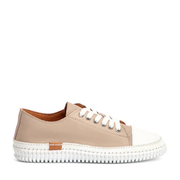 Vizon Hakiki Deri Kadın Sneaker - K4MEAY068703-A44 - Tergan Four Season