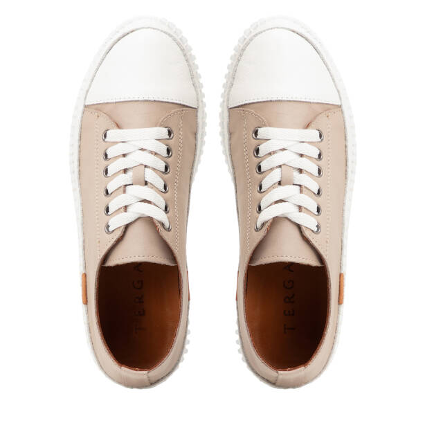 Vizon Hakiki Deri Kadın Sneaker - K4MEAY068703-A44 - Tergan Four Season