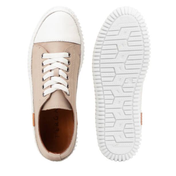 Vizon Hakiki Deri Kadın Sneaker - K4MEAY068703-A44 - Tergan Four Season