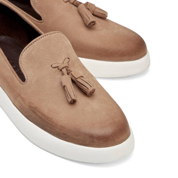 Vizon Hakiki Nubuk Deri Erkek Casual Ayakkabı - E26I1AY57612-B21 - 3