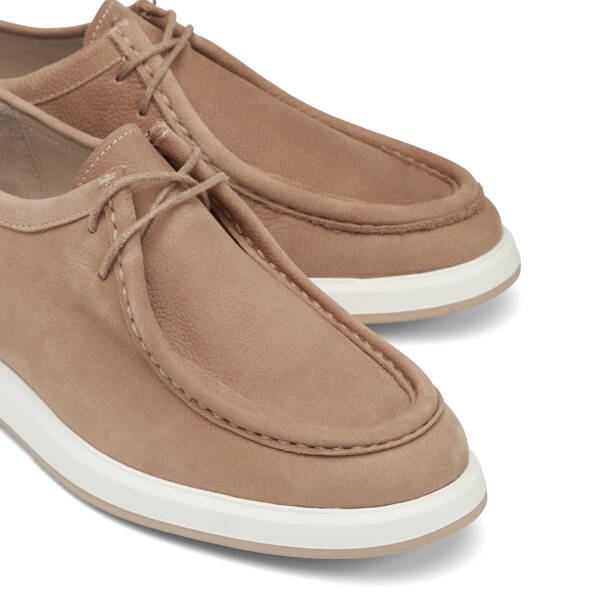 Vizon Hakiki Nubuk Deri Erkek Casual Ayakkabı - E26I1AY57635-B21 - 3