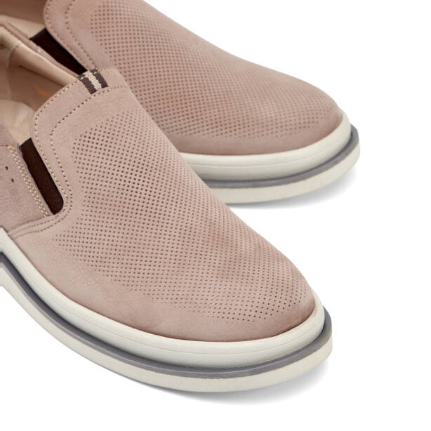 Vizon Hakiki Nubuk Deri Erkek Casual Ayakkabı - E26I1AY57641-B21 - 3