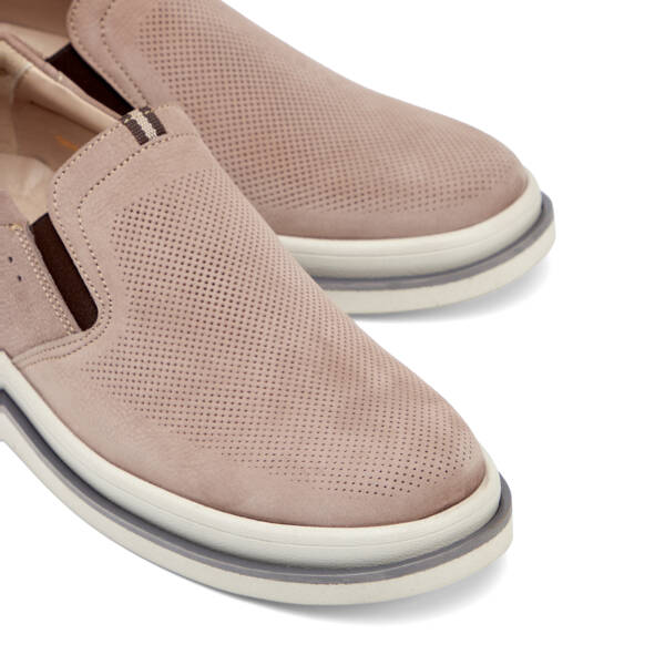 Vizon Hakiki Nubuk Deri Erkek Casual Ayakkabı - E26I1AY57641-B21 - 3