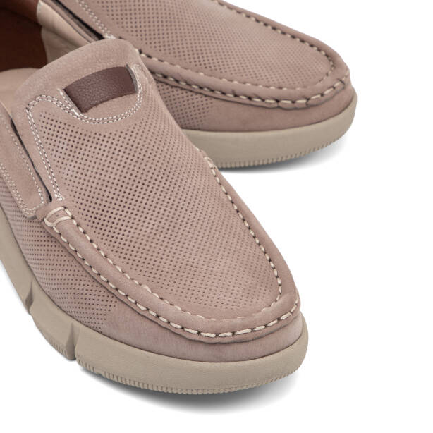 Vizon Hakiki Nubuk Deri Erkek Casual Ayakkabı - E26I1AY57644-B21 - 3