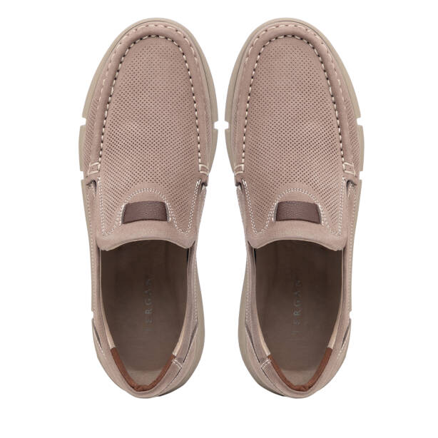 Vizon Hakiki Nubuk Deri Erkek Casual Ayakkabı - E26I1AY57644-B21 - 5