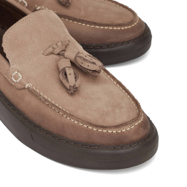 Vizon Hakiki Nubuk Deri Erkek Loafer - E26S1AY57804-B21 - 3