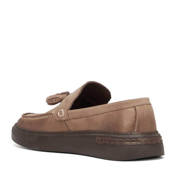 Vizon Hakiki Nubuk Deri Erkek Loafer - E26S1AY57804-B21 - 4