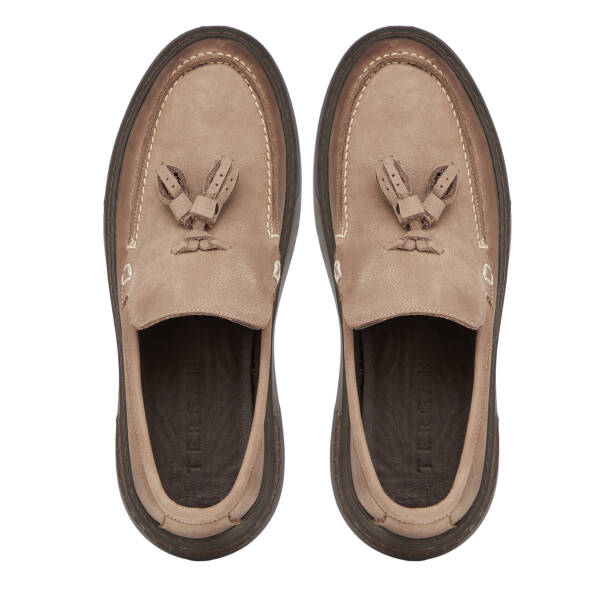 Vizon Hakiki Nubuk Deri Erkek Loafer - E26S1AY57804-B21 - 5