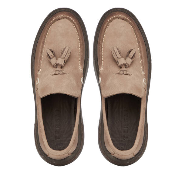 Vizon Hakiki Nubuk Deri Erkek Loafer - E26S1AY57804-B21 - 5