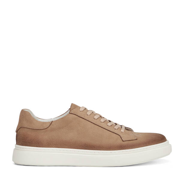 Vizon Hakiki Nubuk Deri Erkek Sneaker - E26I1AY57615-B21 