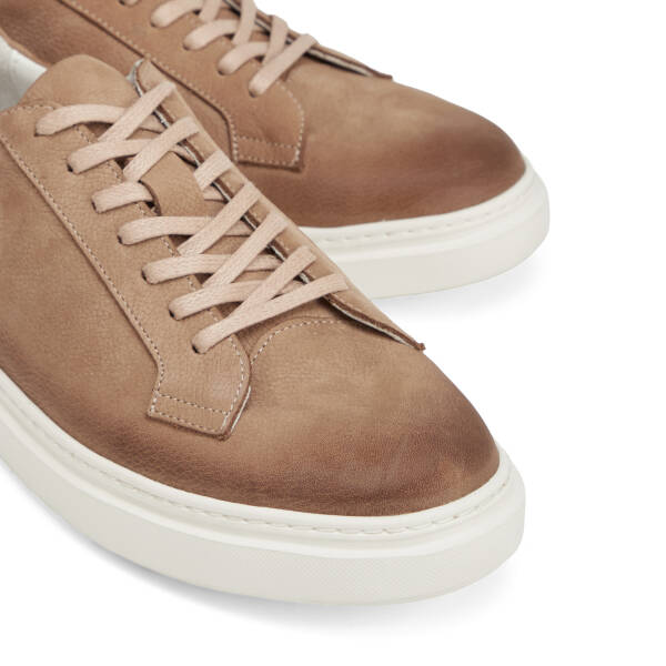 Vizon Hakiki Nubuk Deri Erkek Sneaker - E26I1AY57615-B21 - 3
